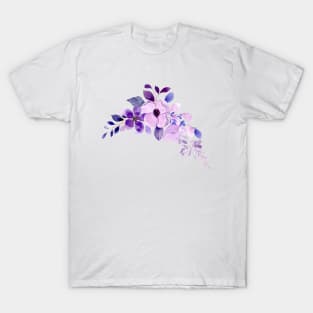 Purple Watercolor Wild Flower T-Shirt